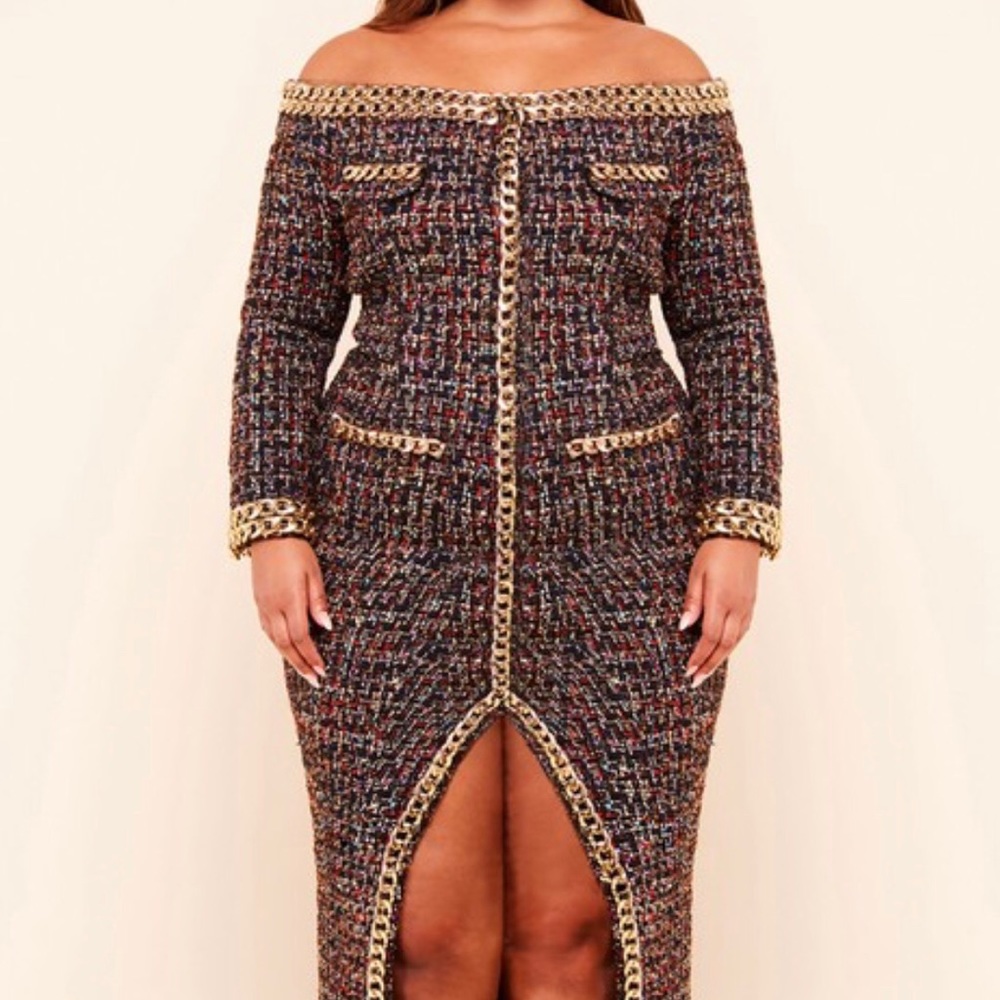 Golden chain dress